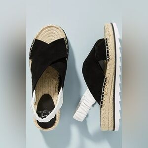 Marc Fischer suede and leather espadrille wedge. Size 9. Very nice condition!